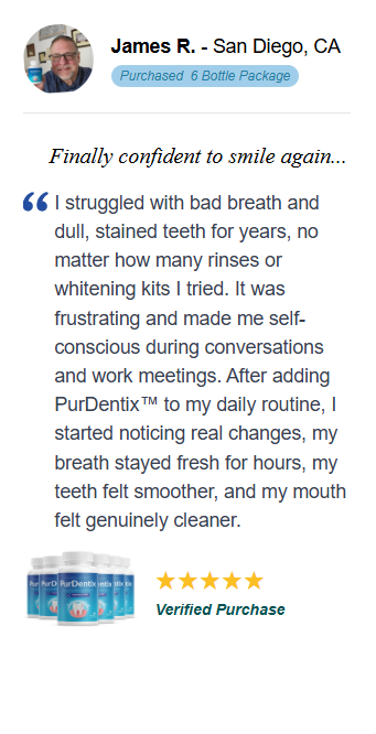 PurDentix user feedback on healthy teeth and gums